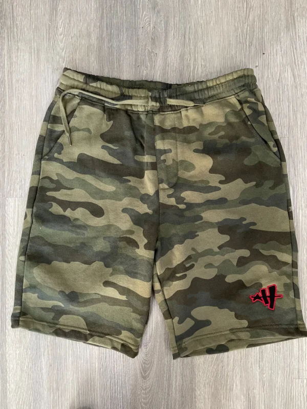 Star H Fleece Shorts (Green Camo)