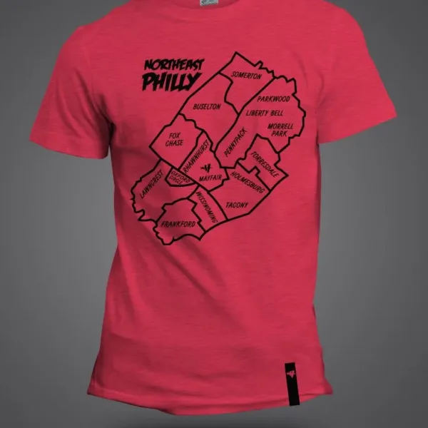  Philadelphia Street Map Liberty Bell Vintage Maroon Philly T- Shirt : Clothing, Shoes & Jewelry