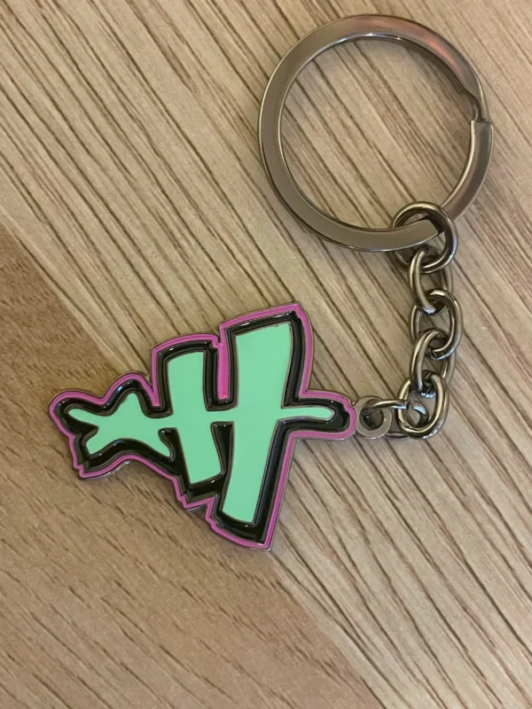 Star H Metal Keychain