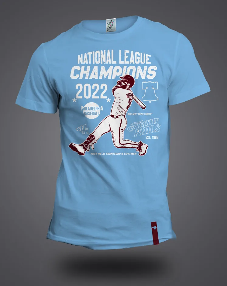 Philadelphia Phillies Bryce Harper 2022 National League Champions MVP  T-Shirt 