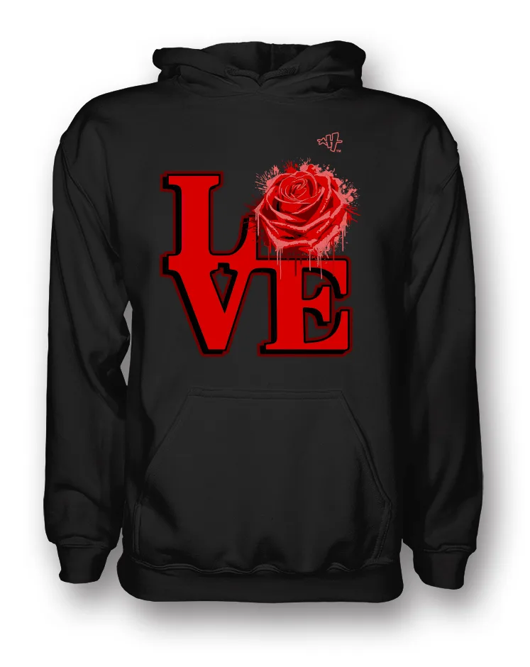 Red rose hoodie hot sale