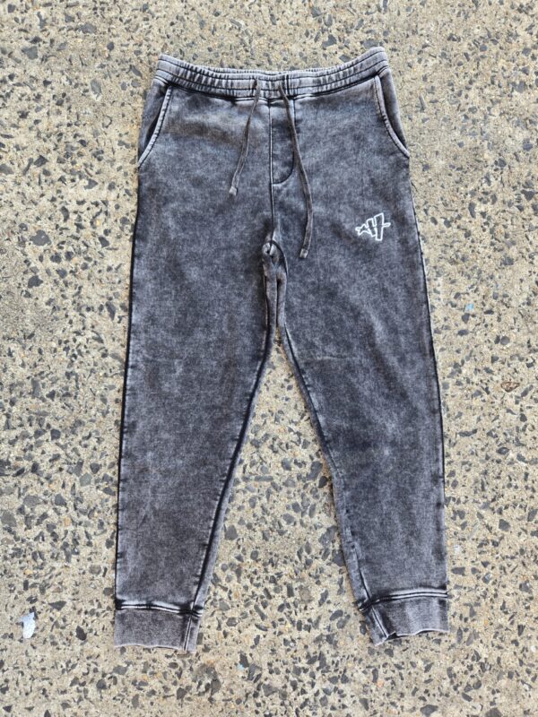 Star H Joggers (Black Acid Wash)