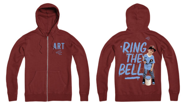 Ring the Bell Zip Up Hoodie (Maroon)