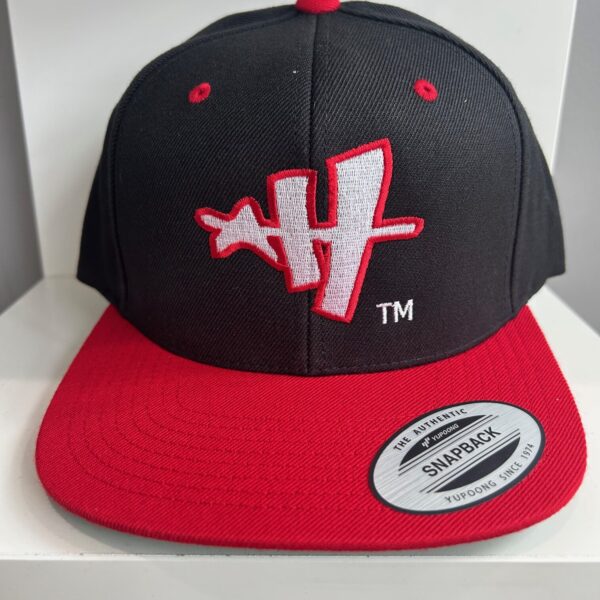 Star H Snapback (Black, White & Red)